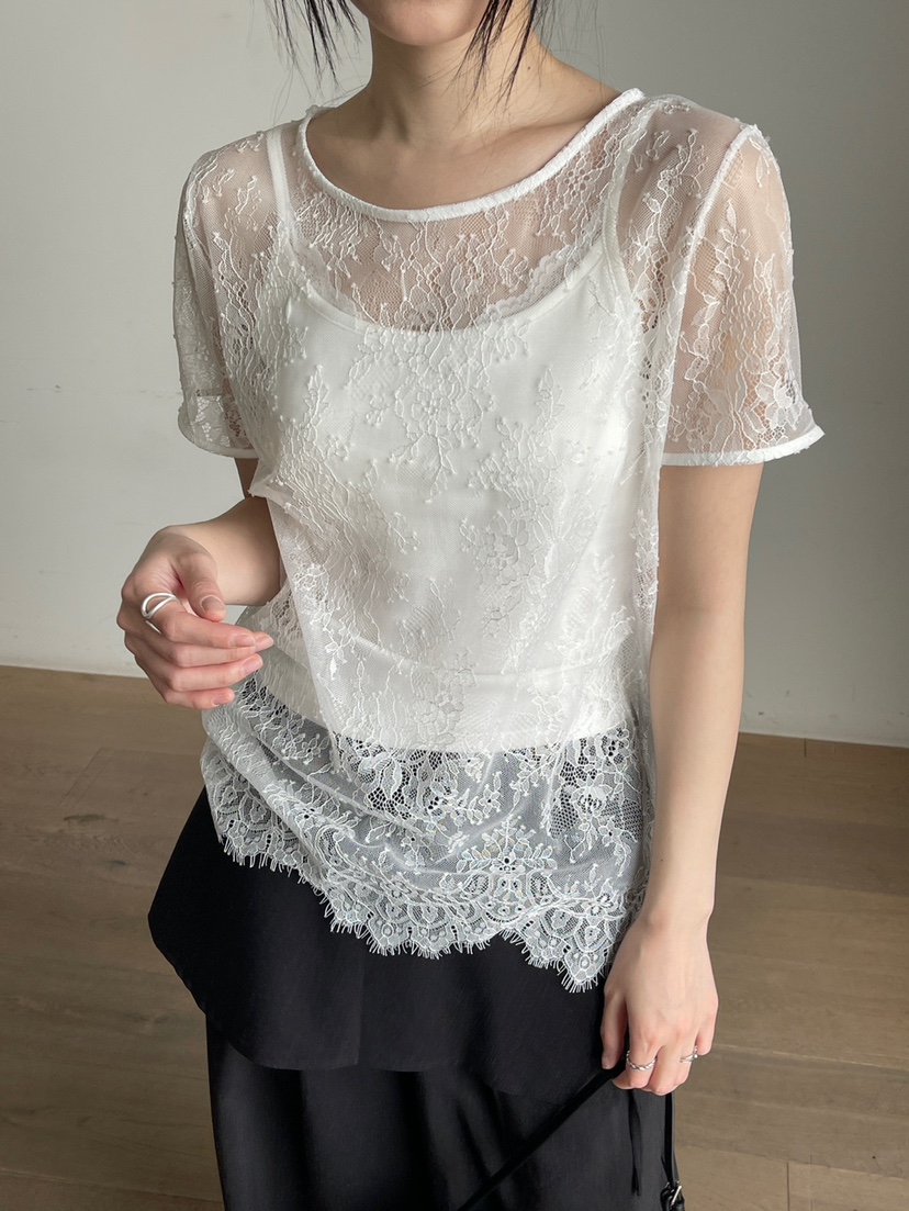 CENTO韓國東大門直郵女裝新品熱賣人氣26春夏襯衫蕾絲衫蕾絲CENTO襯衫/蕾絲衫