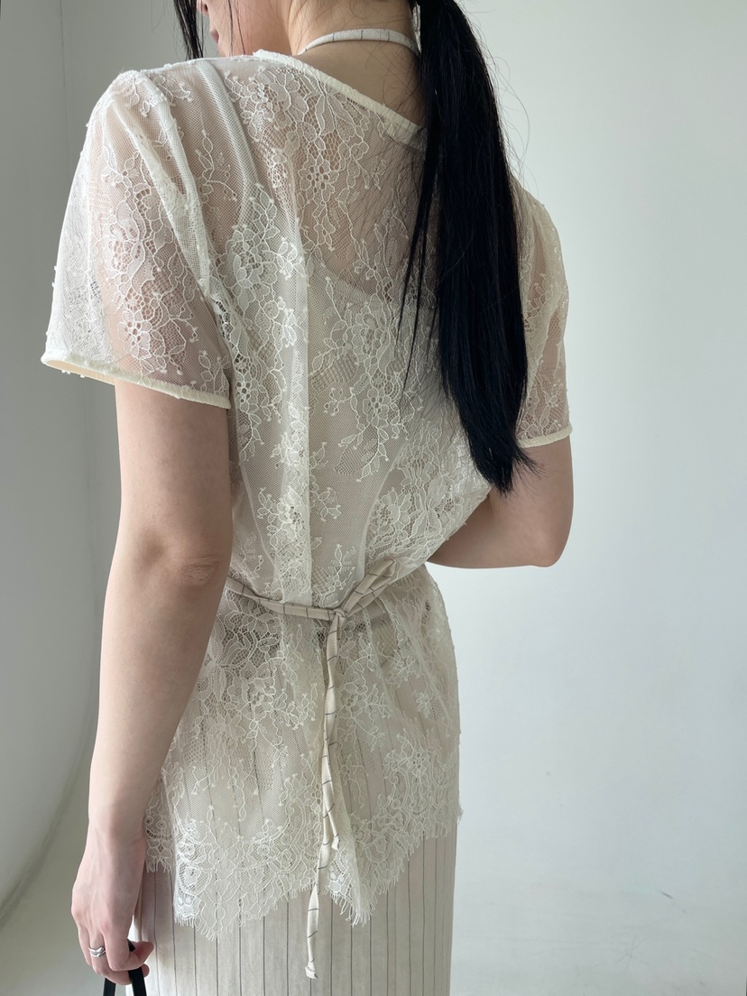 CENTO韓國東大門直郵女裝新品熱賣人氣26春夏襯衫蕾絲衫蕾絲CENTO襯衫/蕾絲衫