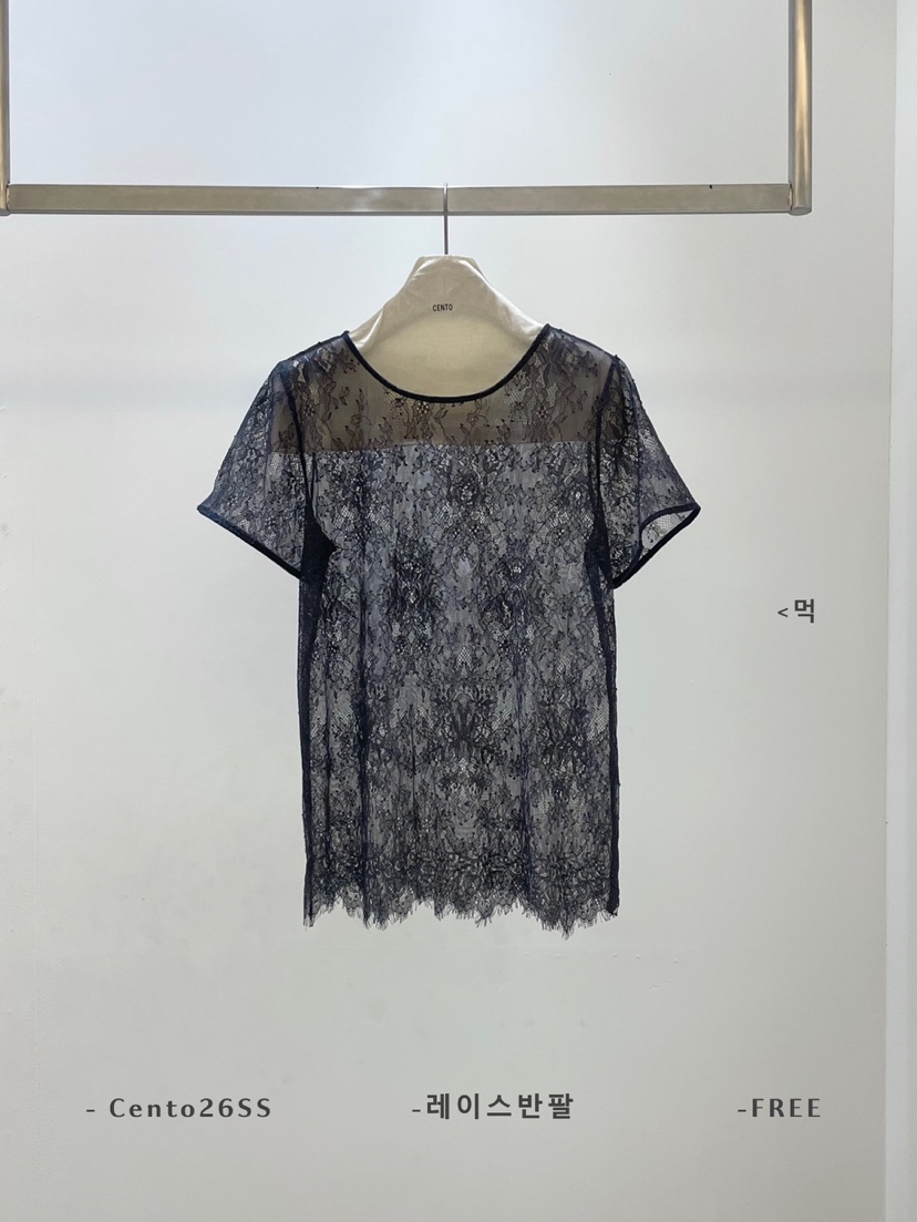 CENTO韓國東大門直郵女裝新品熱賣人氣26春夏襯衫蕾絲衫蕾絲CENTO襯衫/蕾絲衫圖色3