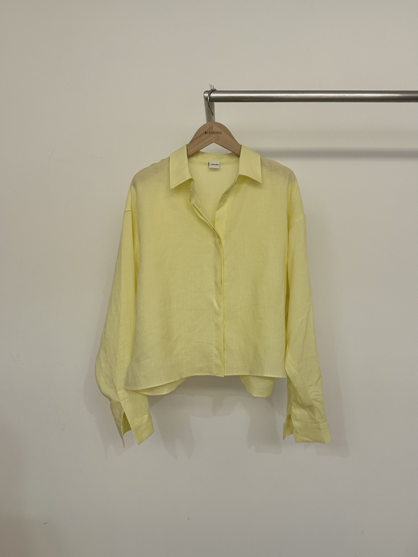 BLENDING-p韓國代購女裝新品推薦職業休閑襯衫蕾絲衫亞麻BLENDING-p襯衫/蕾絲衫圖色3