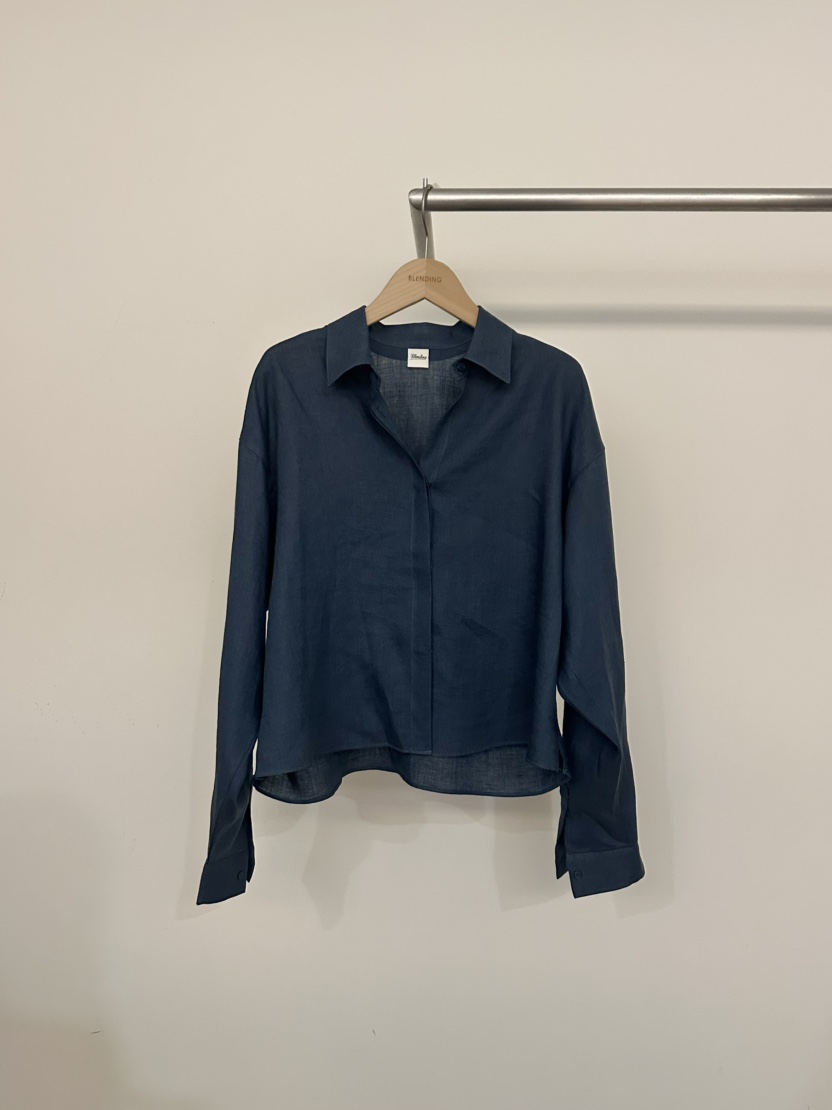 BLENDING-p韓國代購女裝新品推薦職業休閑襯衫蕾絲衫亞麻BLENDING-p襯衫/蕾絲衫圖色6