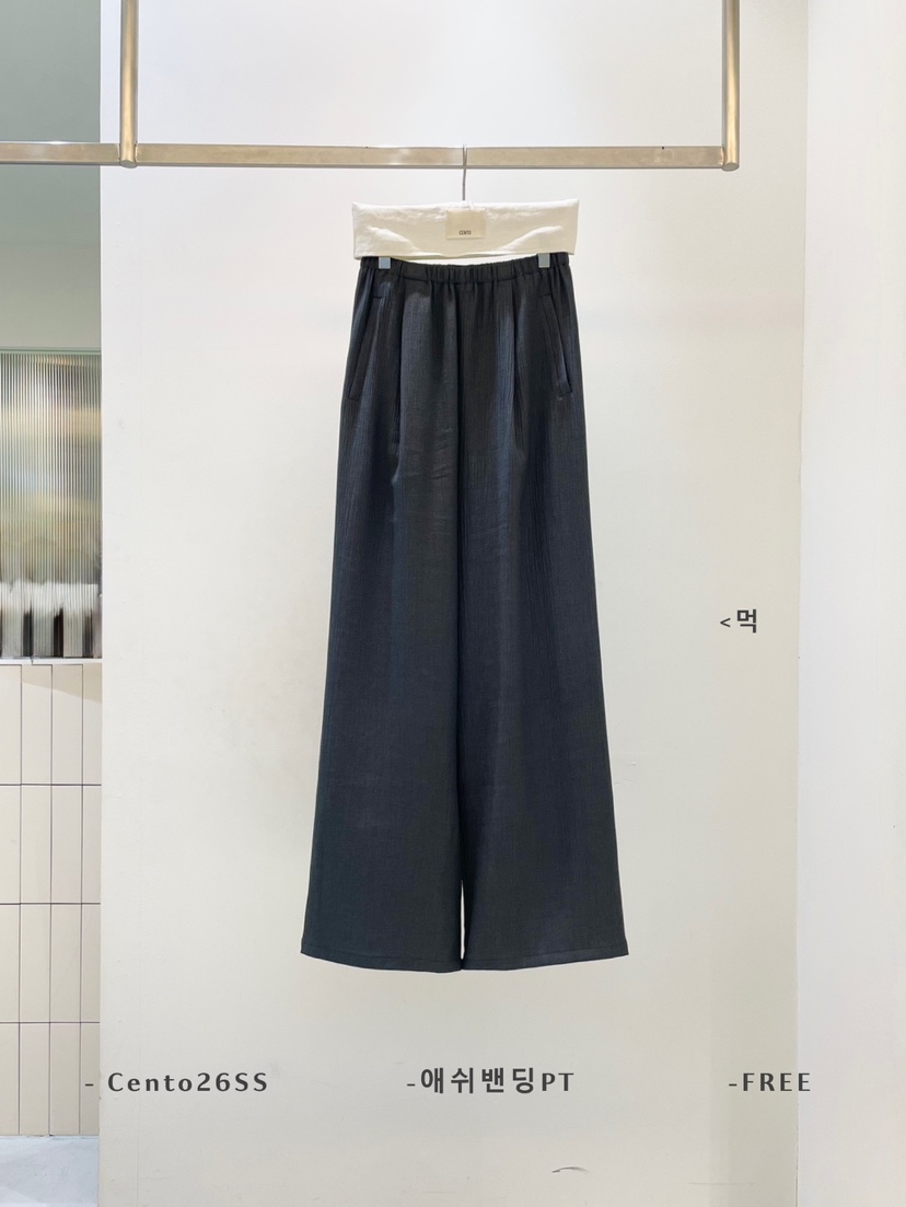 CENTO韓國東大門代購女裝新款時尚休閑推薦人氣26春夏休閑褲CENTO休閑褲圖色4墨色