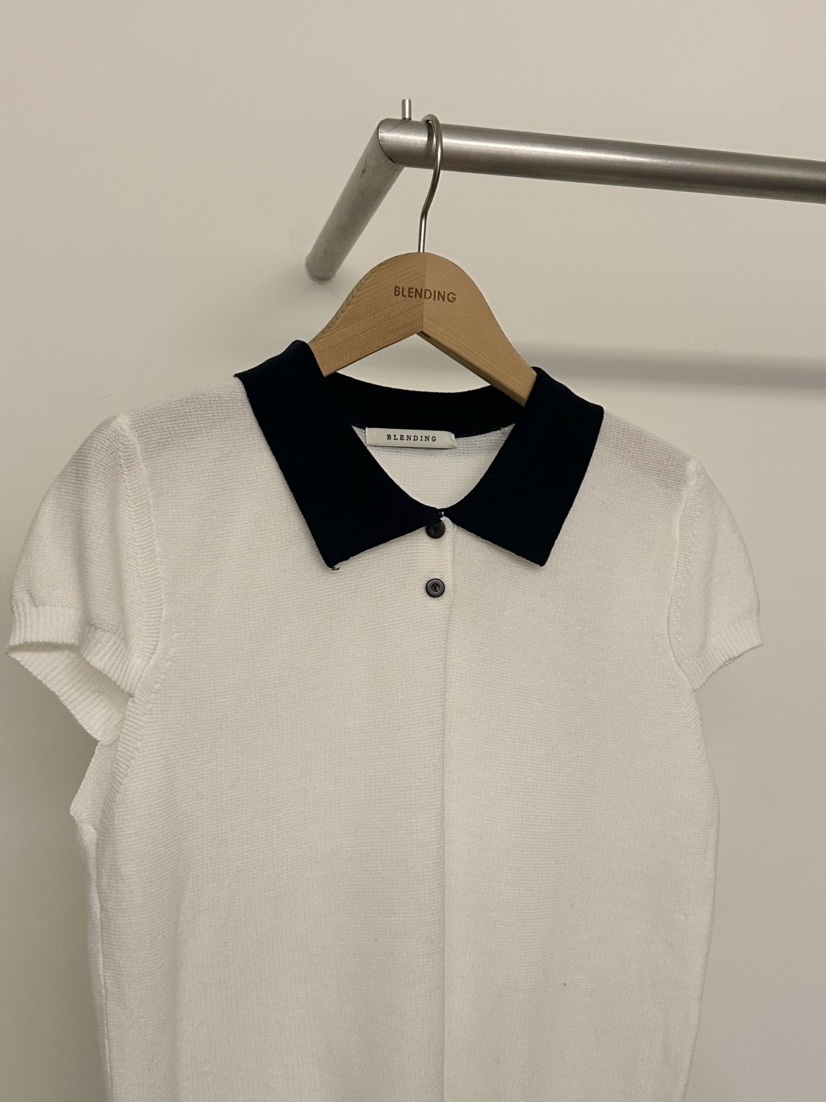 BLENDING-p韓國代購女裝新款熱賣26春夏職業推薦針織衫撞色BLENDING-p針織衫