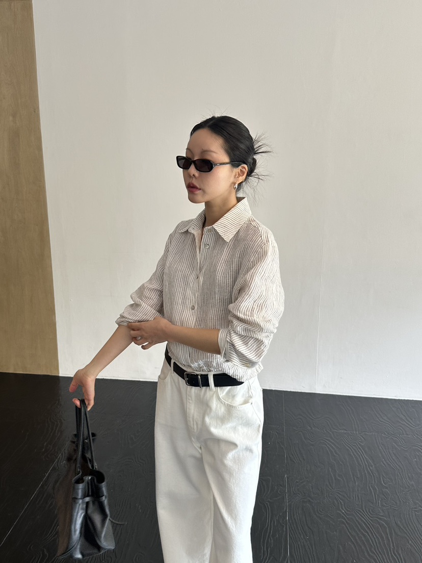 LIMLIMLIM韓國代購女士新品熱賣推薦休閑人氣襯衫蕾絲衫亞麻LIM LIM LIM襯衫/蕾絲衫