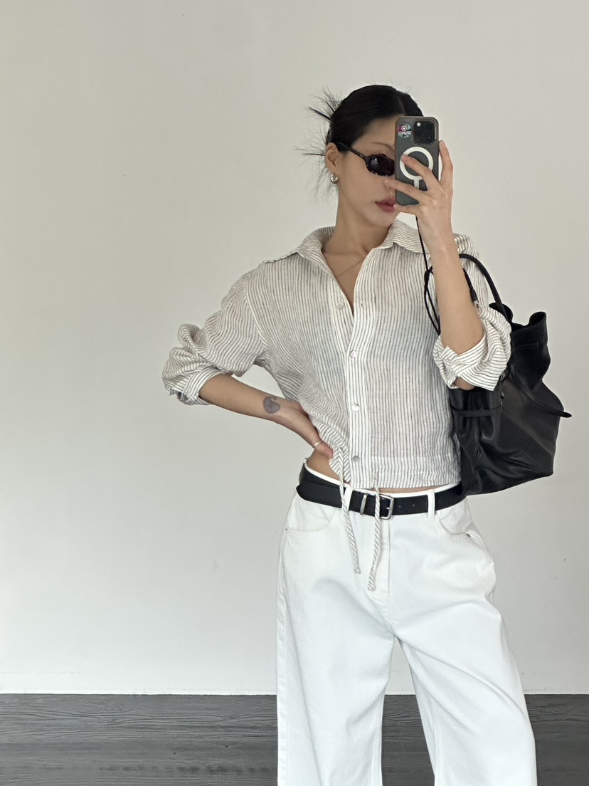 LIMLIMLIM韓國代購女士新品熱賣推薦休閑人氣襯衫蕾絲衫亞麻LIM LIM LIM襯衫/蕾絲衫