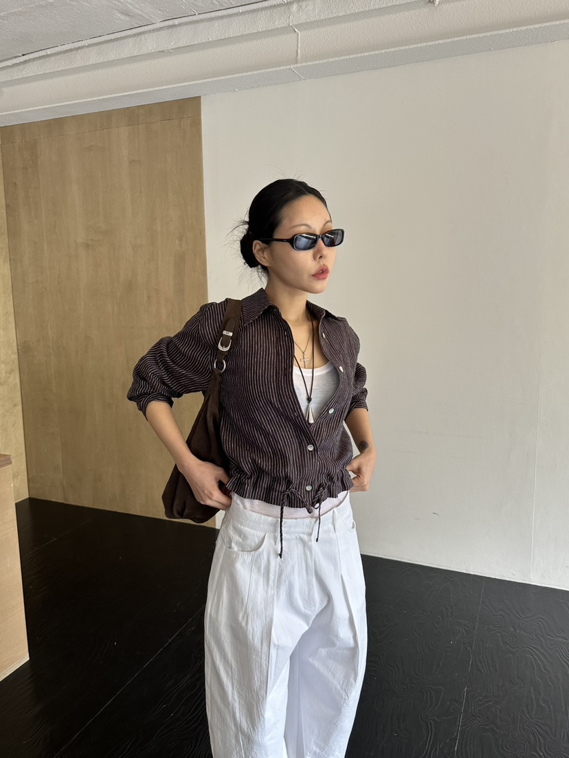 LIMLIMLIM韓國代購女士新品熱賣推薦休閑人氣襯衫蕾絲衫亞麻LIM LIM LIM襯衫/蕾絲衫