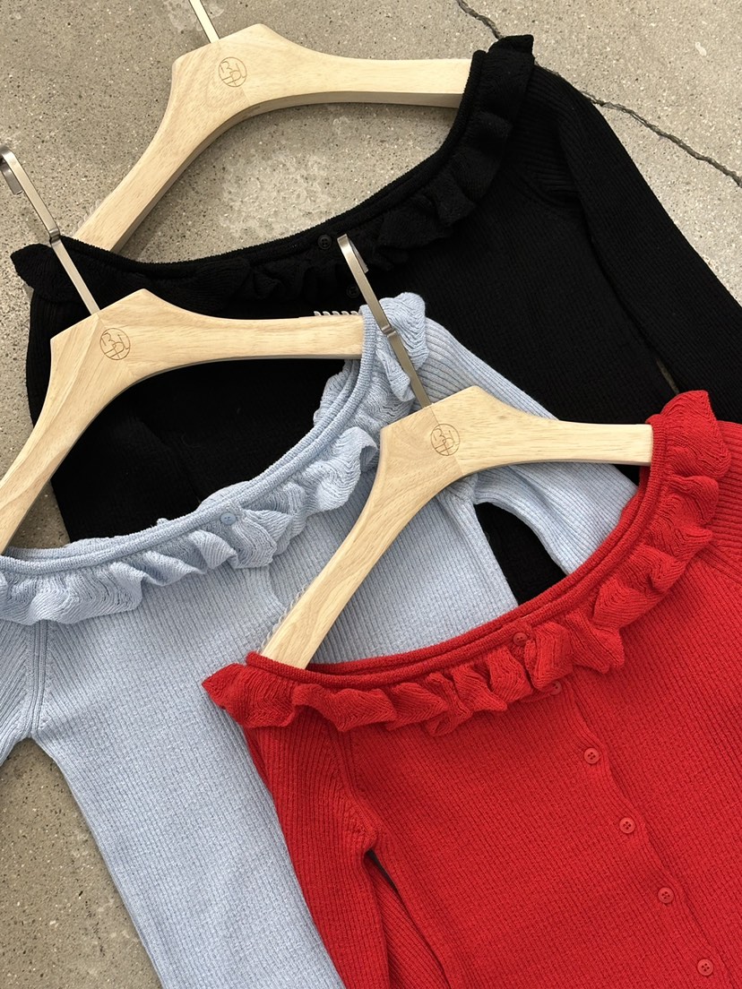 BPLAN韓國代購女裝新品休閑人氣職業熱賣26春夏針織衫露肩BPLAN針織衫