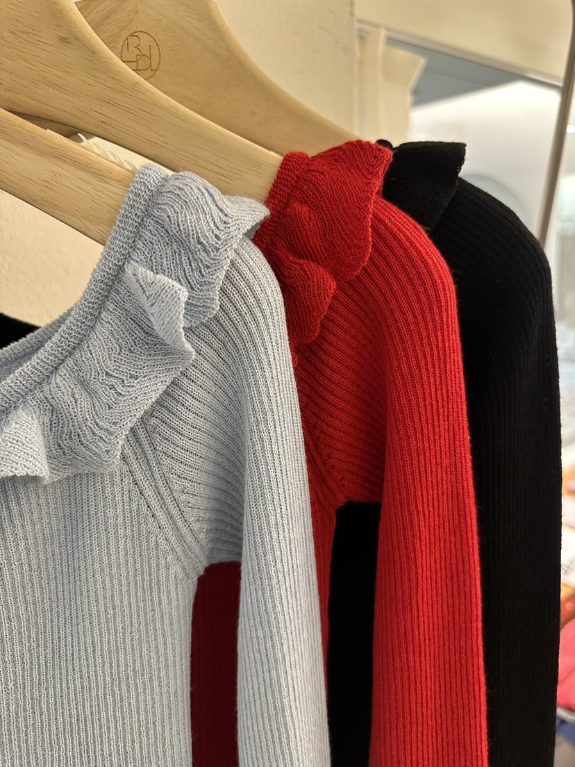 BPLAN韓國代購女裝新品休閑人氣職業熱賣26春夏針織衫露肩BPLAN針織衫