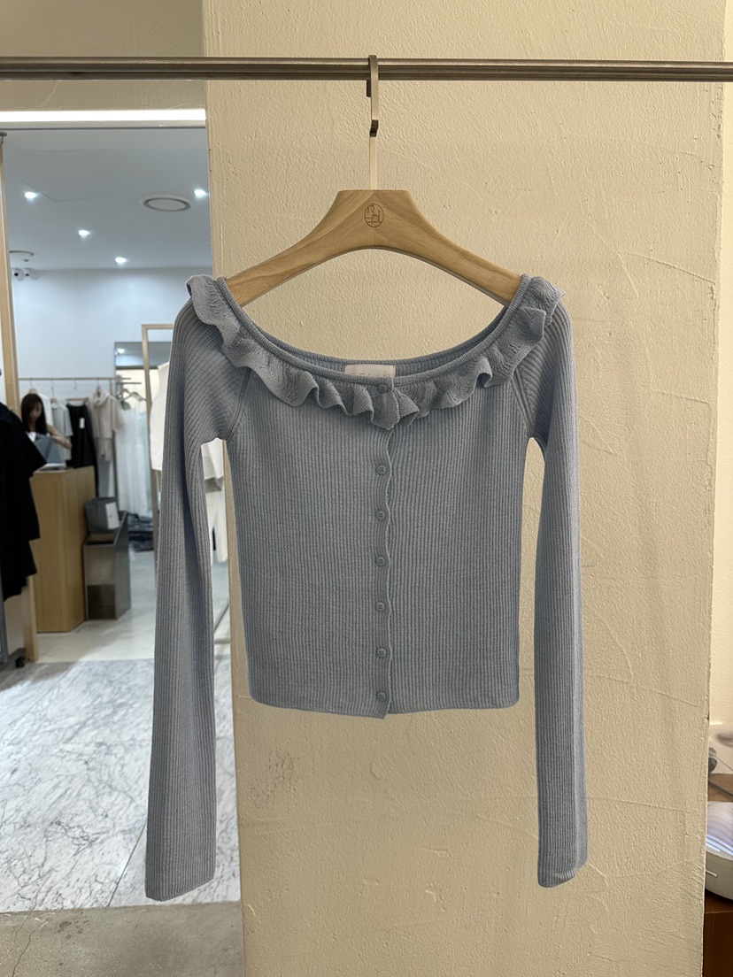 BPLAN韓國代購女裝新品休閑人氣職業熱賣26春夏針織衫露肩BPLAN針織衫圖色2