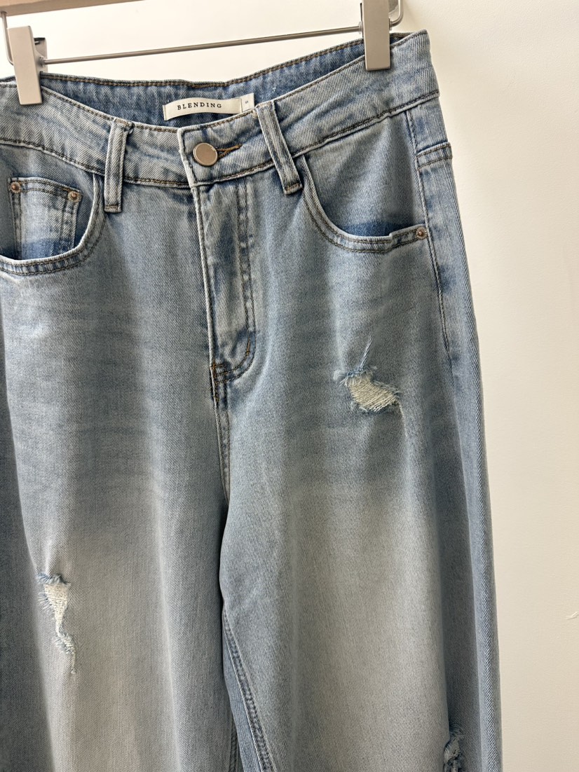 BLENDING-p韓國東大門直郵女裝新款時尚休閑推薦職業牛仔褲BLENDING-p牛仔褲