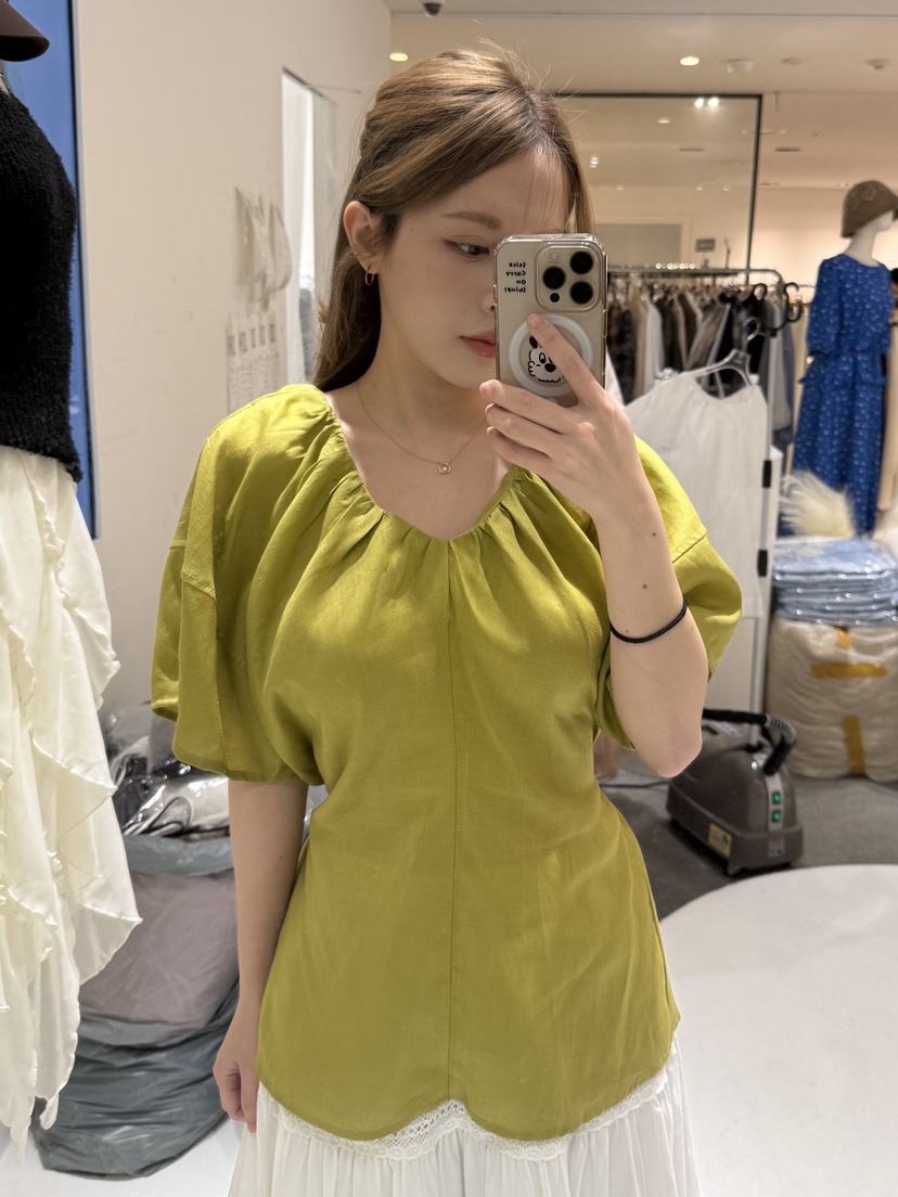 FABRIC韓國東大門直郵女士新款熱賣休閑人氣推薦襯衫蕾絲衫FABRIC襯衫/蕾絲衫