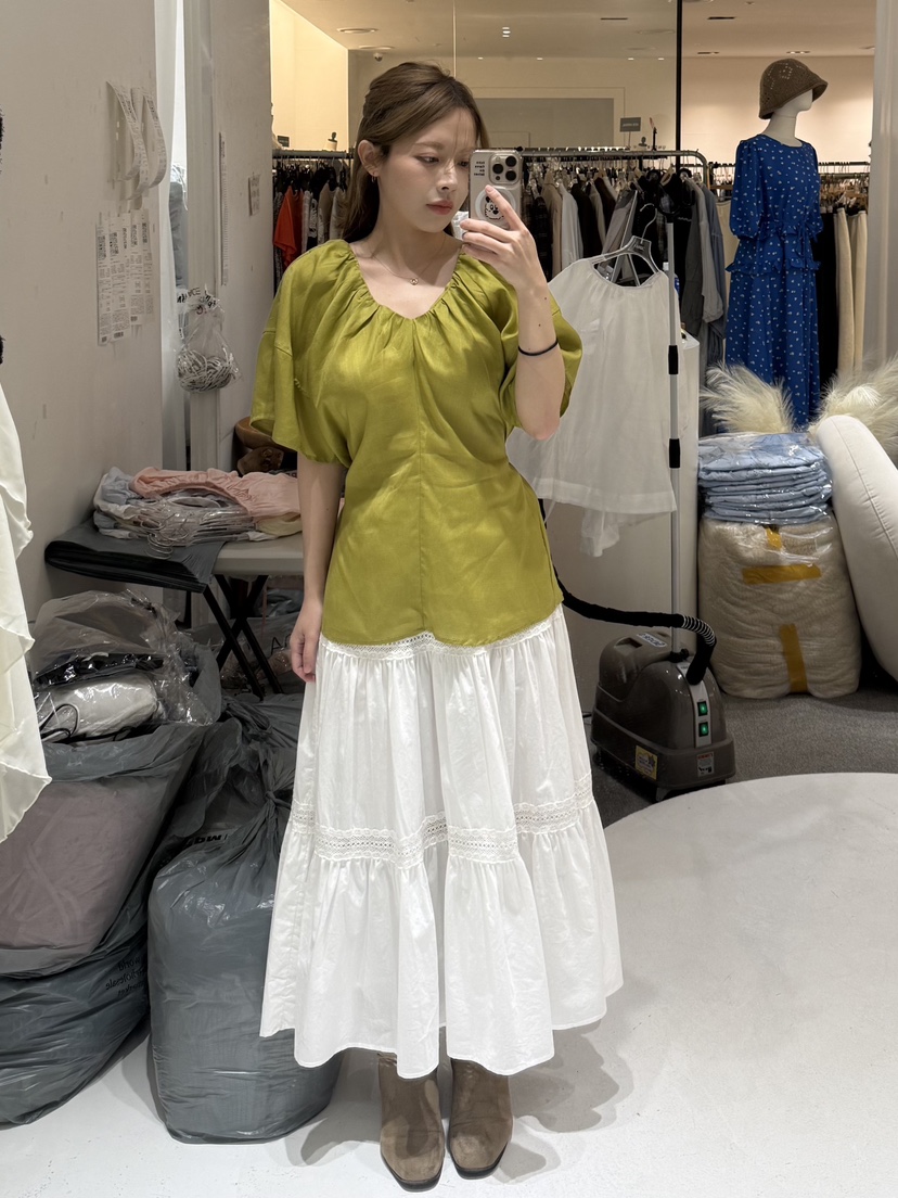 FABRIC韓國東大門直郵女士新款熱賣休閑人氣推薦襯衫蕾絲衫FABRIC襯衫/蕾絲衫