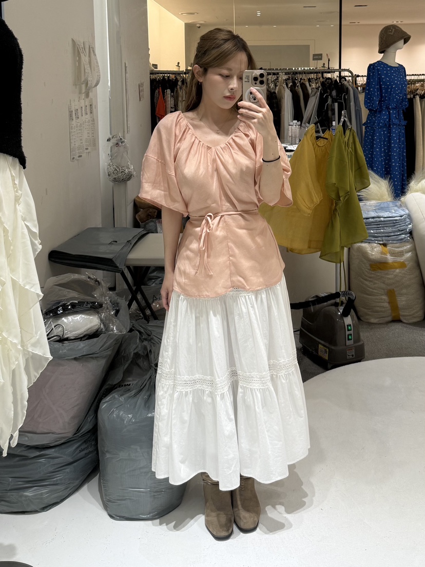 FABRIC韓國東大門直郵女士新款熱賣休閑人氣推薦襯衫蕾絲衫FABRIC襯衫/蕾絲衫