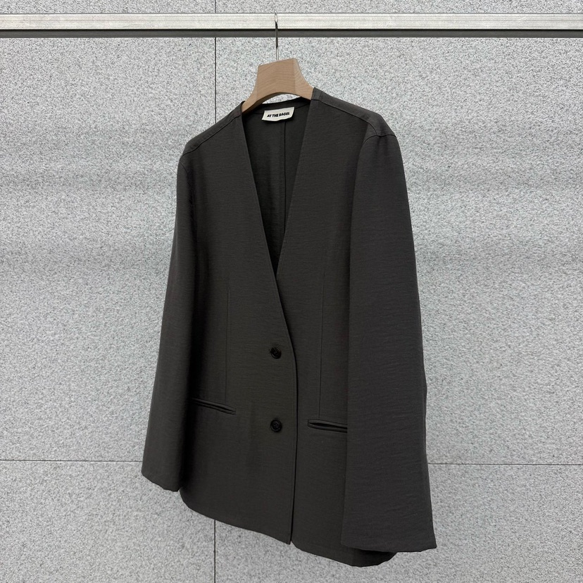 AT THE BAGEL韓國直郵實拍女士新款時尚職業26春夏夾克AT THE BAGEL夾克圖色2墨綠