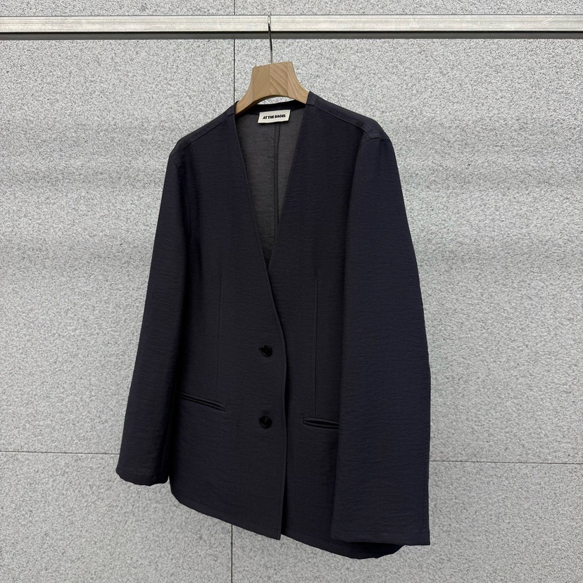 AT THE BAGEL韓國直郵實拍女士新款時尚職業26春夏夾克AT THE BAGEL夾克圖色3墨色