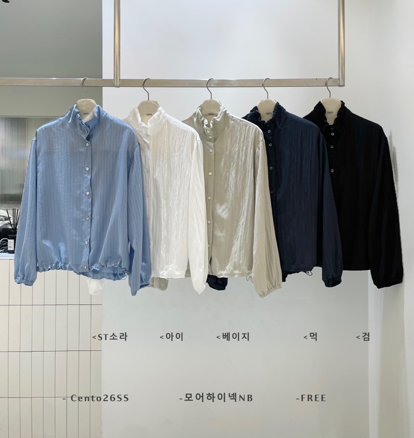 CENTO韓國東大門代購女裝新品人氣推薦時尚襯衫蕾絲衫高領CENTO襯衫/蕾絲衫