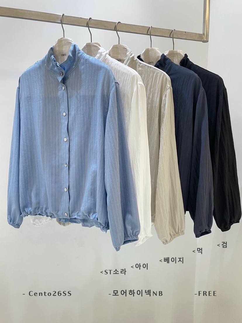 CENTO韓國東大門代購女裝新品人氣推薦時尚襯衫蕾絲衫高領CENTO襯衫/蕾絲衫