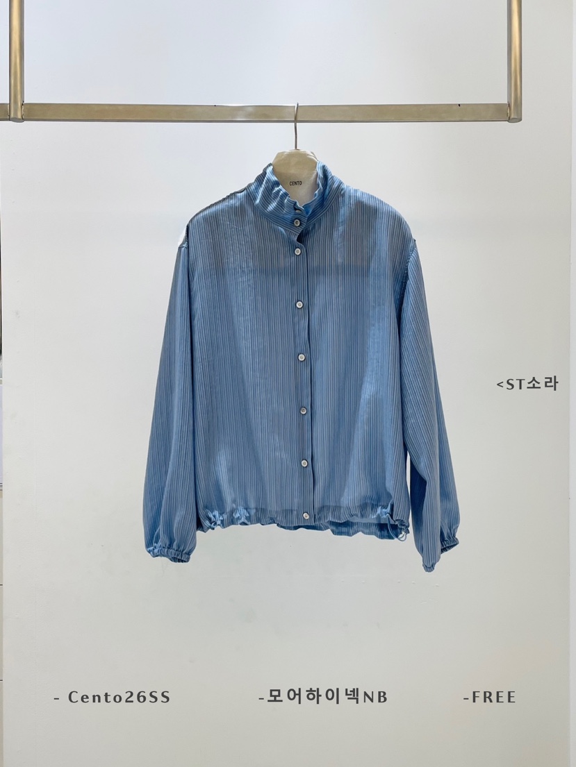 CENTO韓國東大門代購女裝新品人氣推薦時尚襯衫蕾絲衫高領CENTO襯衫/蕾絲衫圖色1