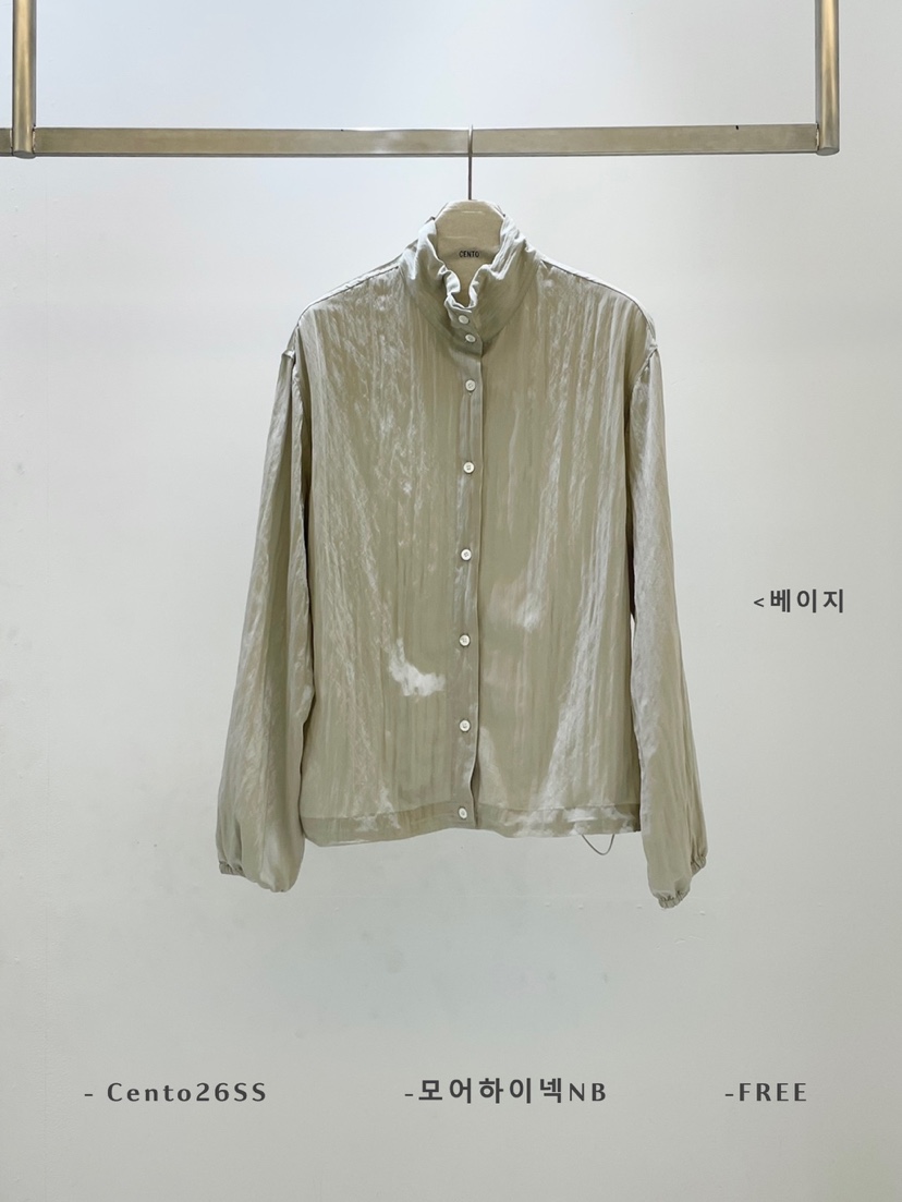 CENTO韓國東大門代購女裝新品人氣推薦時尚襯衫蕾絲衫高領CENTO襯衫/蕾絲衫圖色3