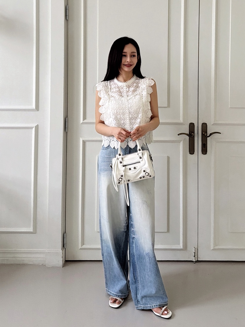 CLOTH韓國東大門代購女裝新款人氣時尚熱賣牛仔褲水洗牛仔布CLOTH牛仔褲