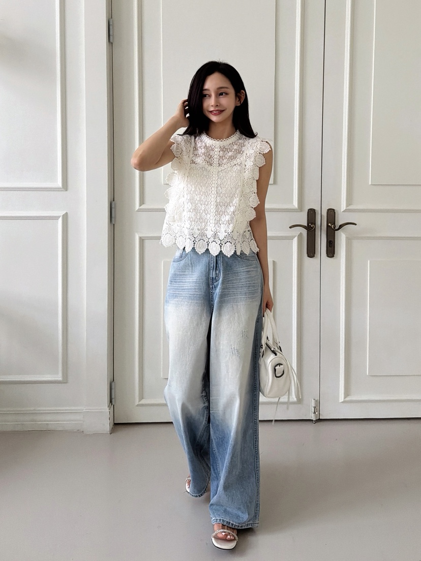 CLOTH韓國東大門代購女裝新款人氣時尚熱賣牛仔褲水洗牛仔布CLOTH牛仔褲