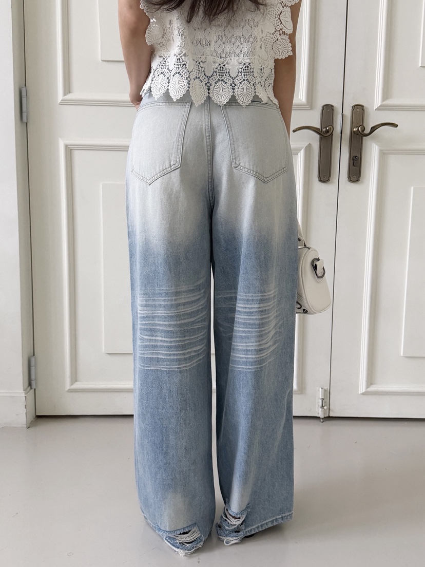 CLOTH韓國東大門代購女裝新款人氣時尚熱賣牛仔褲水洗牛仔布CLOTH牛仔褲