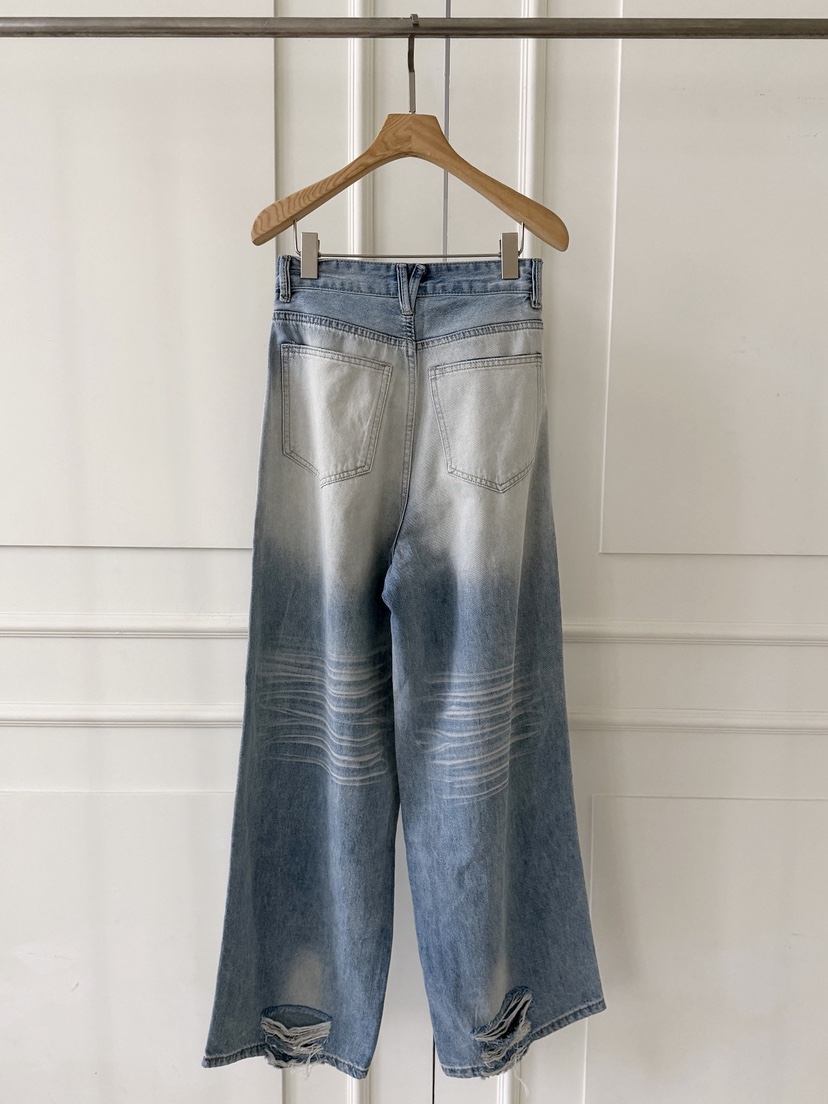 CLOTH韓國東大門代購女裝新款人氣時尚熱賣牛仔褲水洗牛仔布CLOTH牛仔褲