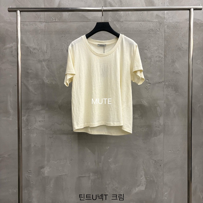 MUTE-P韓國直郵女士新品熱賣時尚26春夏休閑推薦人氣T恤MUTET恤圖色2