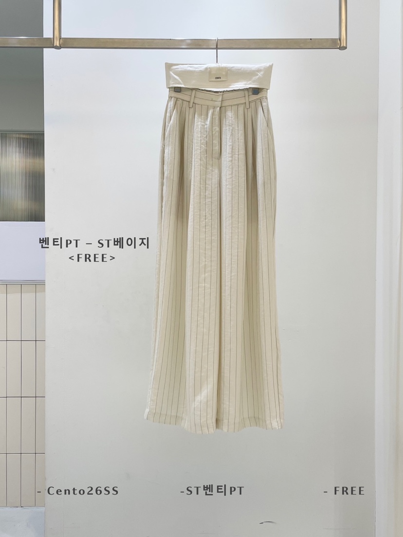 CENTO韓國代購女士新品推薦26春夏人氣休閑時尚熱賣休閑褲CENTO休閑褲圖色2米色