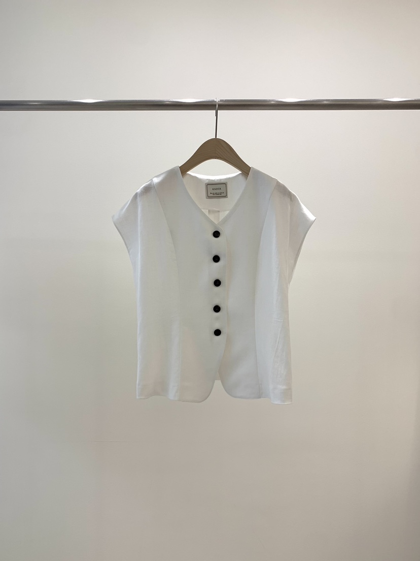 KNOCK韓國直郵女裝新品職業熱賣26春夏人氣襯衫蕾絲衫亞麻布KNOCK襯衫/蕾絲衫圖色1