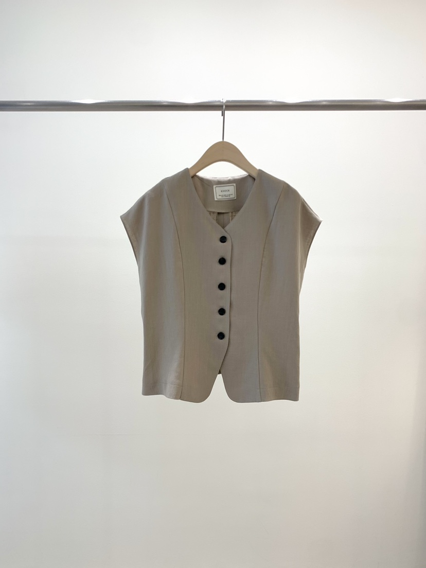 KNOCK韓國直郵女裝新品職業熱賣26春夏人氣襯衫蕾絲衫亞麻布KNOCK襯衫/蕾絲衫圖色2