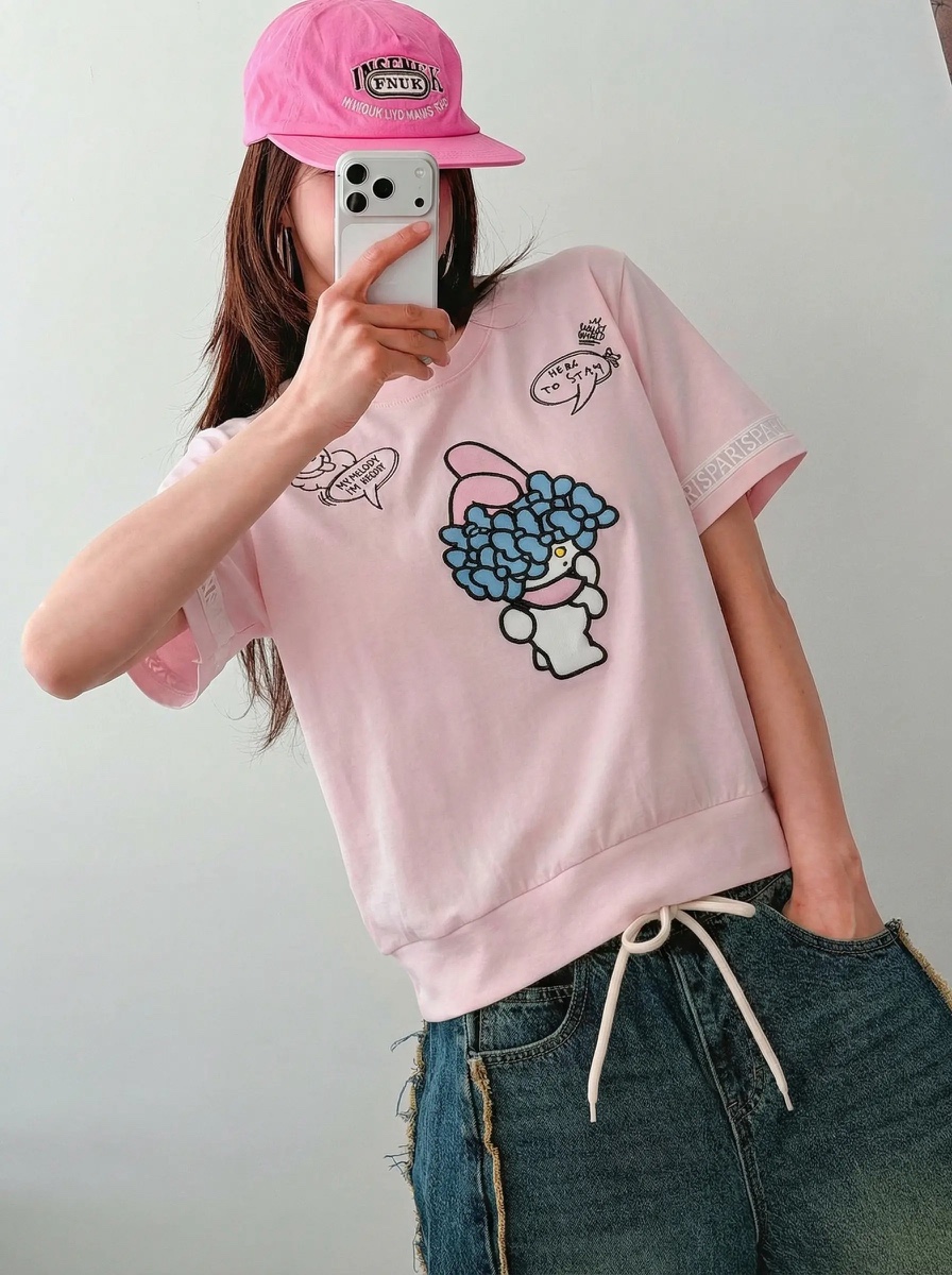 IAAN韓國直郵女士新品職業熱賣時尚人氣26春夏休閑T恤兔子iaAnT恤