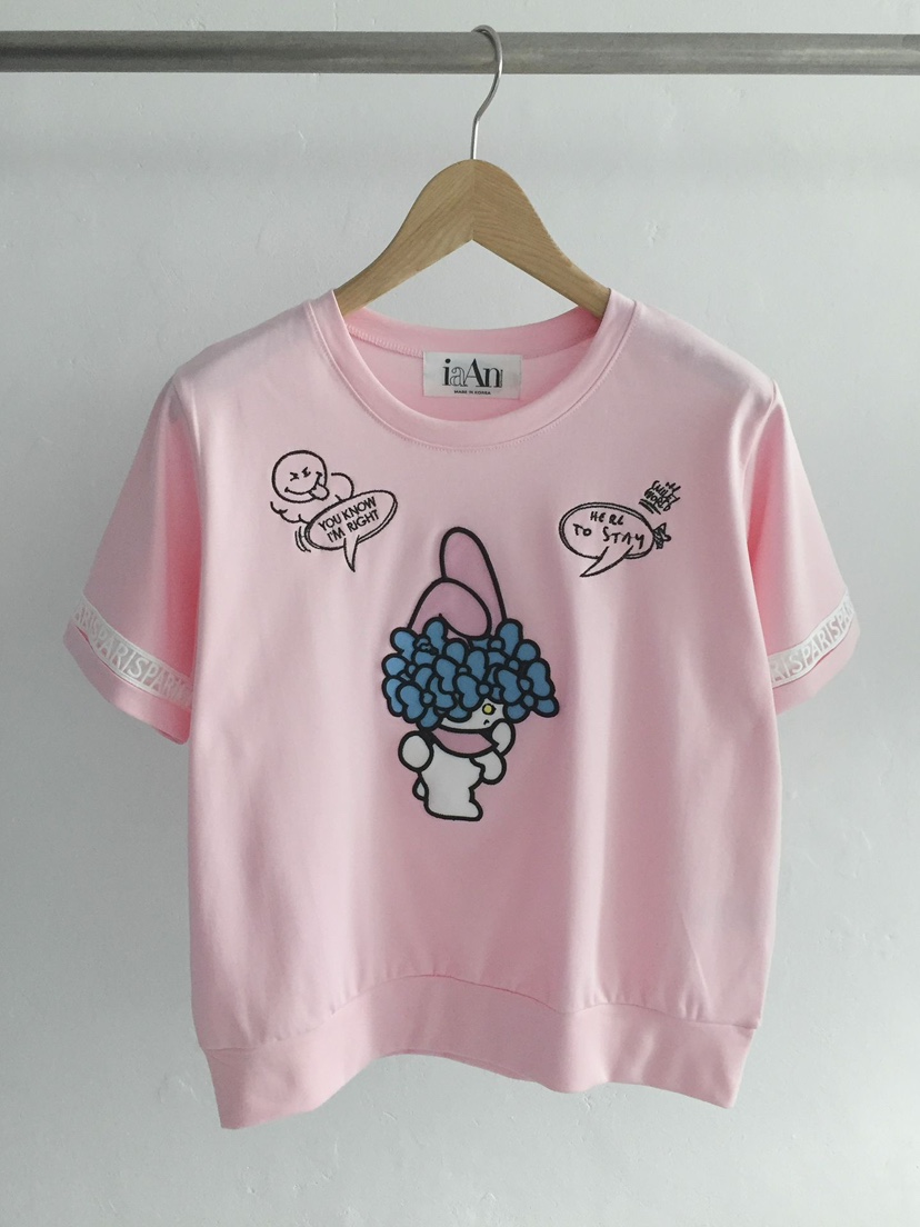 IAAN韓國直郵女士新品職業熱賣時尚人氣26春夏休閑T恤兔子iaAnT恤圖色2