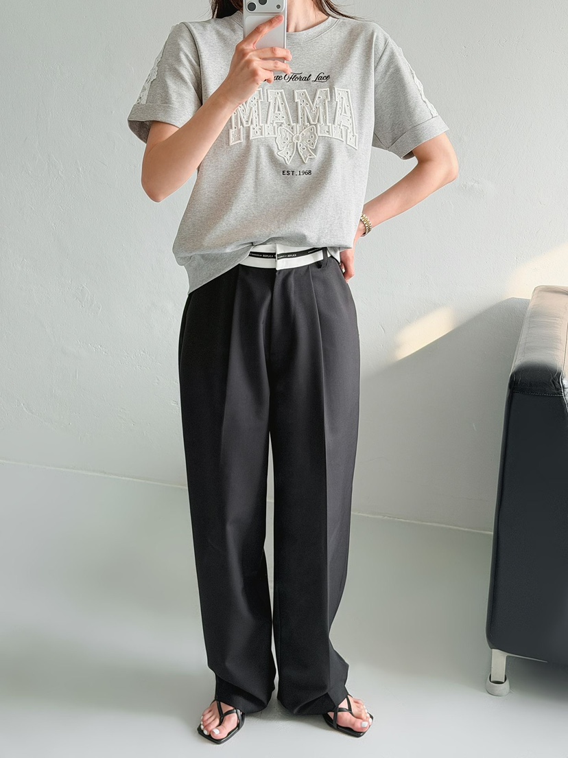 IAAN韓國直郵實拍女裝新款休閑推薦時尚職業26春夏休閑褲iaAn休閑褲