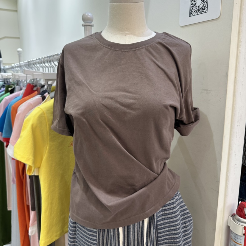 EGG IS韓國東大門代購女士新款熱賣職業26春夏休閑時尚T恤EGG IST恤圖色4棕色