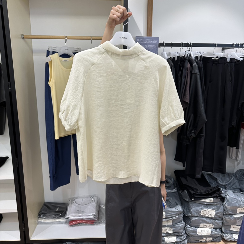 MUYBIEN韓國東大門代購女士新品熱賣推薦職業休閑襯衫蕾絲衫MUYBIEN襯衫/蕾絲衫圖色1