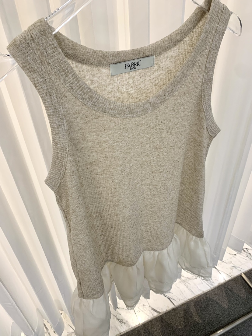 FABRIC韓國直郵實拍女士新品推薦熱賣26春夏時尚吊帶背心FABRIC吊帶/背心