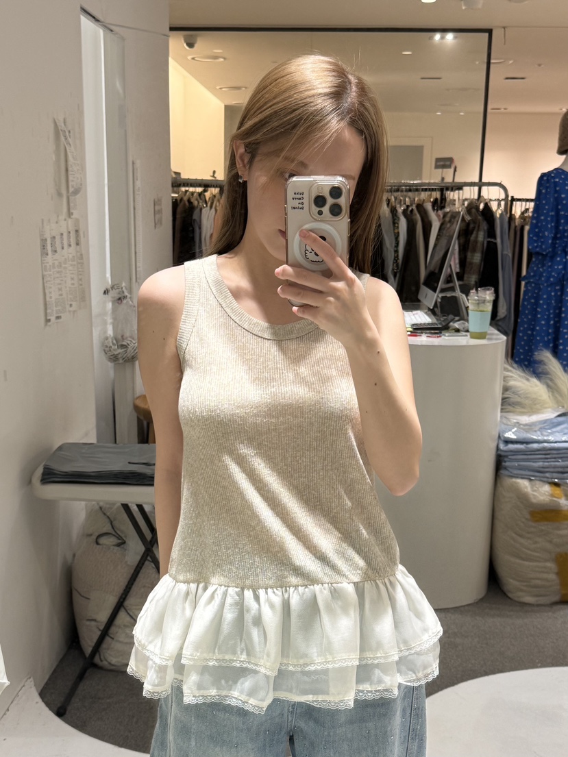 FABRIC韓國直郵實拍女士新品推薦熱賣26春夏時尚吊帶背心FABRIC吊帶/背心