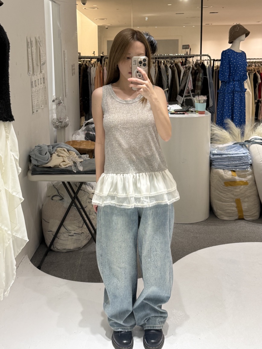 FABRIC韓國直郵實拍女士新品推薦熱賣26春夏時尚吊帶背心FABRIC吊帶/背心