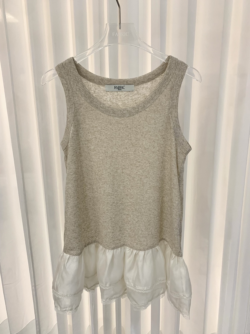 FABRIC韓國直郵實拍女士新品推薦熱賣26春夏時尚吊帶背心FABRIC吊帶/背心圖色1