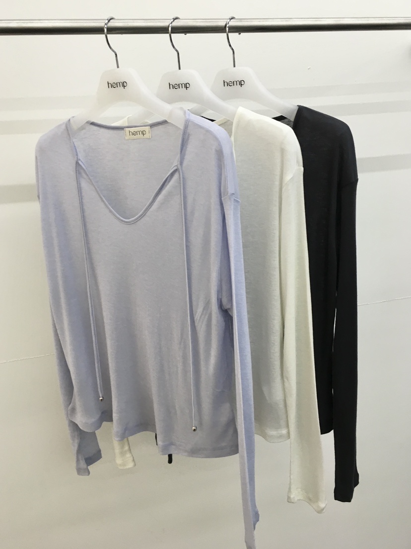 HEMP-P韓國東大門代購女裝新品休閑26春夏時尚職業長袖T恤hemp長袖T恤