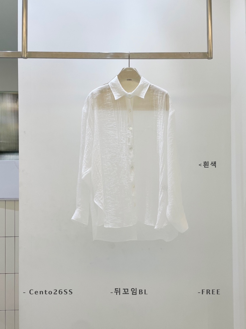 CENTO韓國直郵女裝新品職業時尚推薦人氣熱賣休閑襯衫蕾絲衫CENTO襯衫/蕾絲衫圖色2