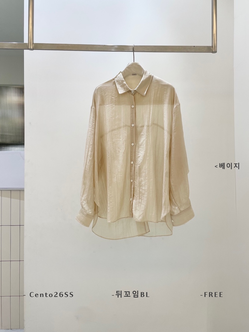 CENTO韓國直郵女裝新品職業時尚推薦人氣熱賣休閑襯衫蕾絲衫CENTO襯衫/蕾絲衫圖色3