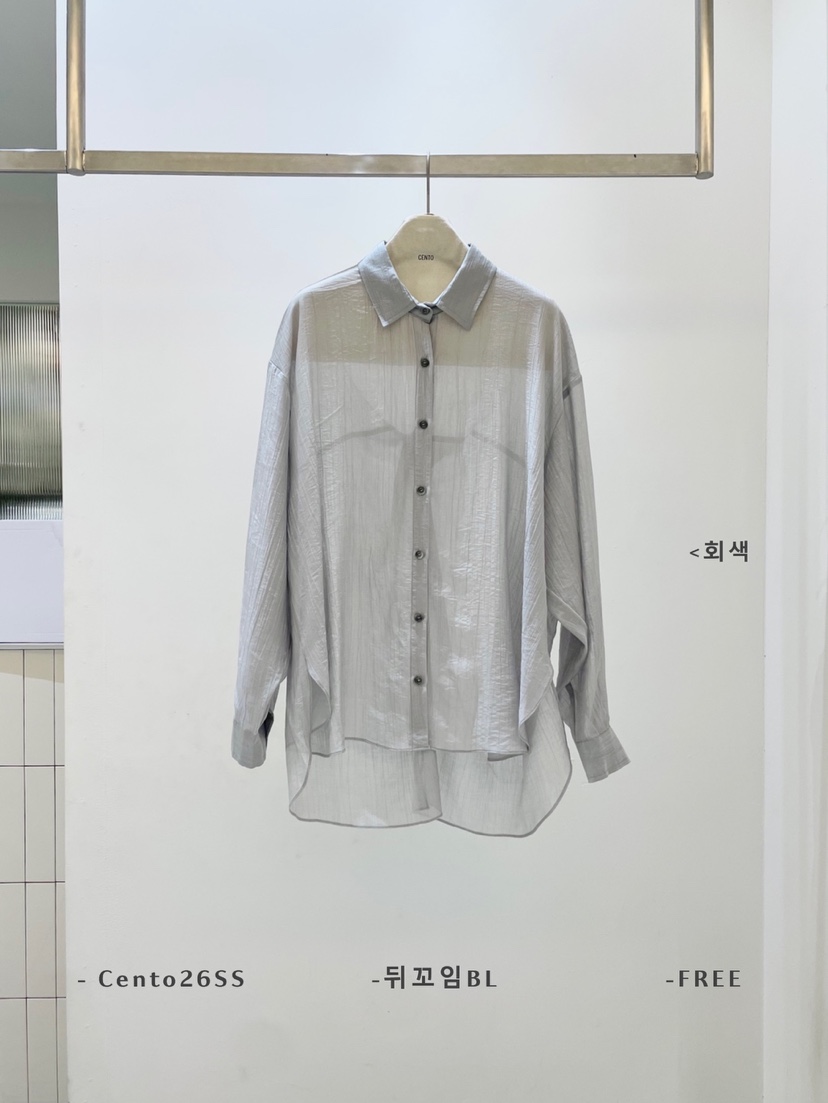 CENTO韓國直郵女裝新品職業時尚推薦人氣熱賣休閑襯衫蕾絲衫CENTO襯衫/蕾絲衫圖色4