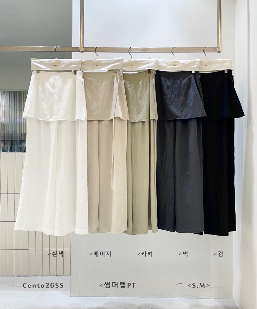 CENTO韓國直郵實拍女士新款推薦熱賣26春夏時尚休閑人氣裙褲CENTO裙褲