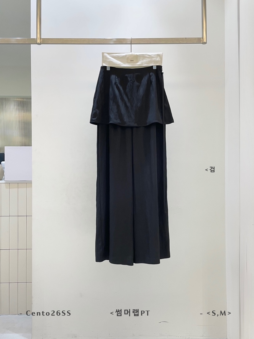 CENTO韓國直郵實拍女士新款推薦熱賣26春夏時尚休閑人氣裙褲CENTO裙褲圖色5黑色