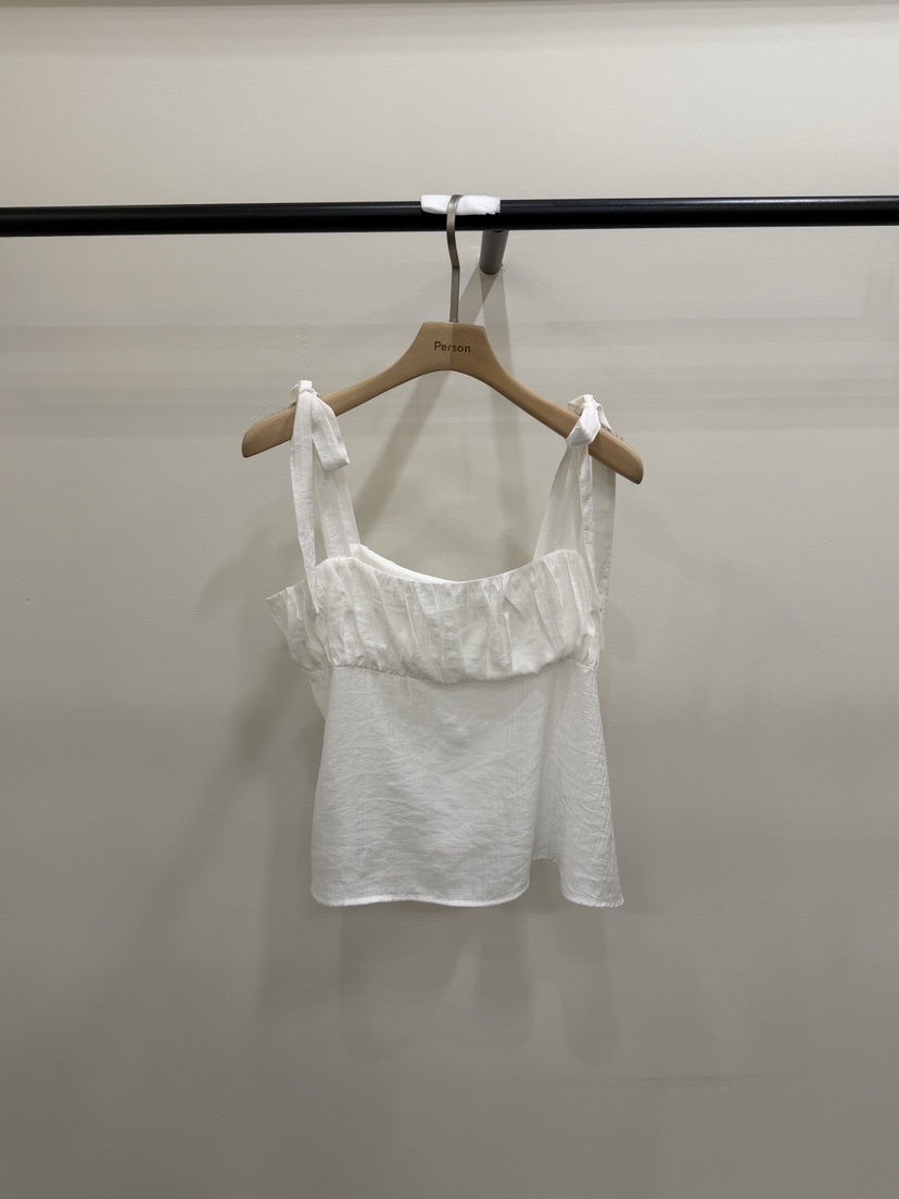 PERSON韓國東大門代購女士新品推薦人氣時尚吊帶背心褶皺PERSON吊帶/背心圖色1