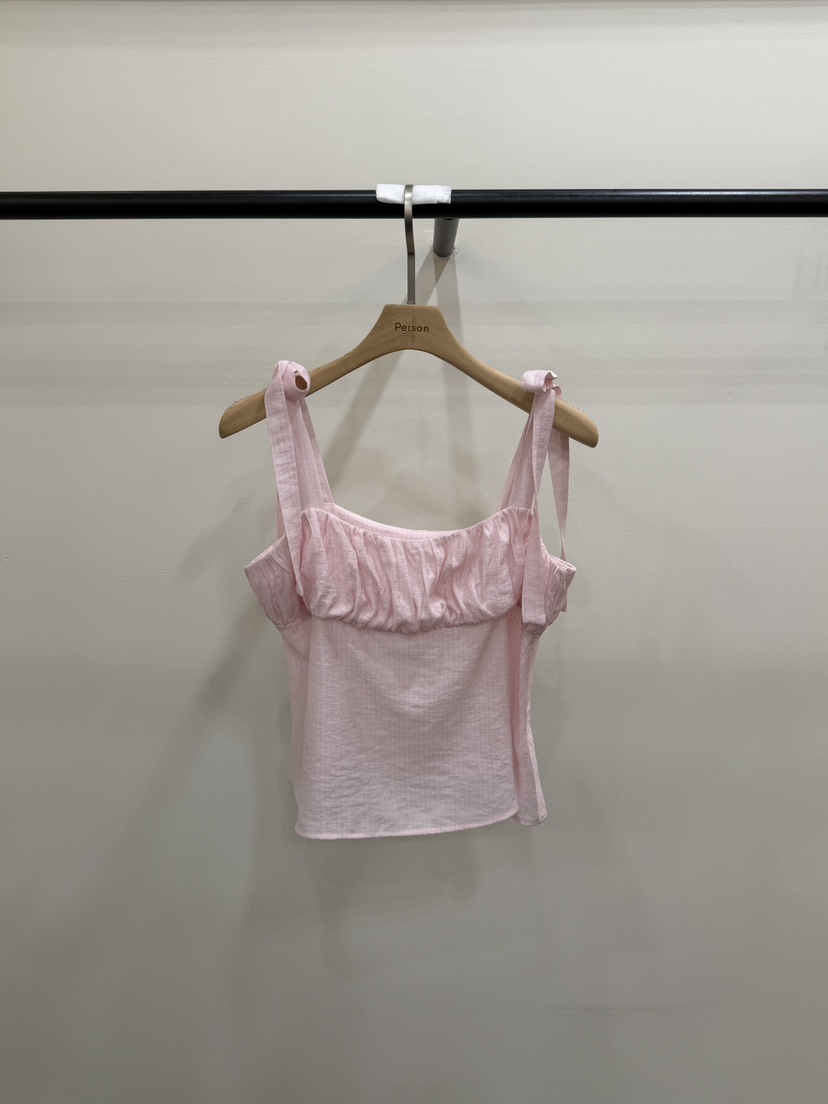 PERSON韓國東大門代購女士新品推薦人氣時尚吊帶背心褶皺PERSON吊帶/背心圖色3