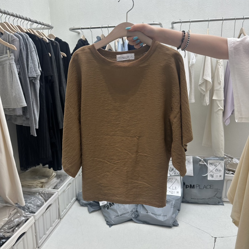 HUMMING BIRD韓國直郵實拍女士新款推薦職業26春夏T恤亞麻HUMMING BIRDT恤圖色4