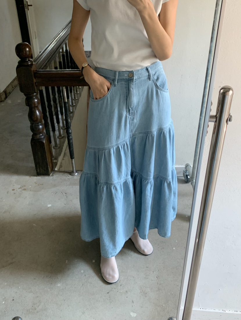 A Flan韓國東大門直郵女裝新款推薦熱賣26春夏人氣長裙棉質AFN/FLAN EDITION長裙